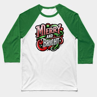 Christmas Shirt Christmas Gifts for Her Christmas Tshirt Merry and Bright Sweatshirt Baseball T-Shirt